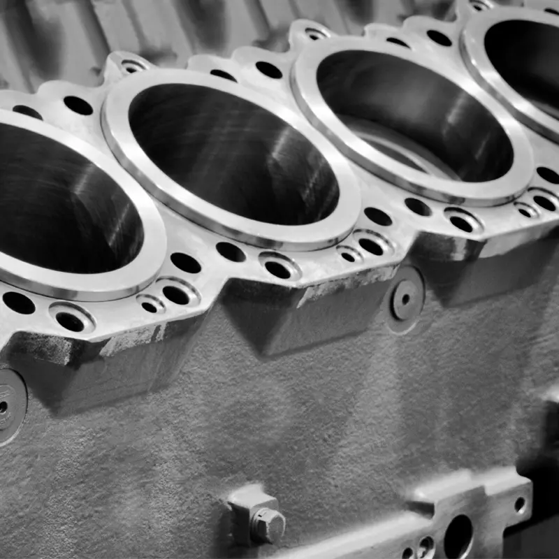 Motorblock als Nahaufnahme